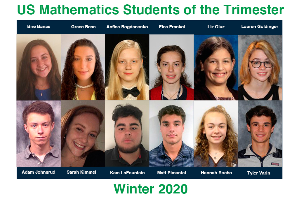 Math students of the trimester - Winter 2020